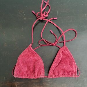Sparkly raspberry Triangl bikini top